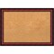 Cork Board, Rubino Cherry Scoop Wood Frame - Bulletin Board, Organization Board, Pin Board